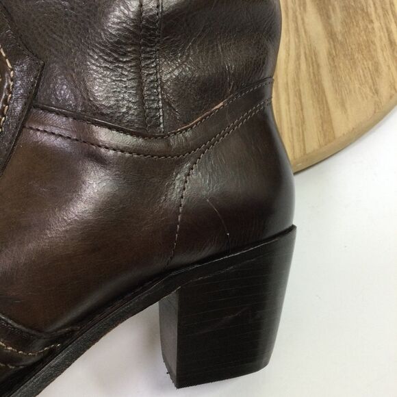 FRYE Womens Jane 14L Stitch AFG Leather Casual Dress Boot Dark Brown Size 10 NWB - Picture 13 of 14